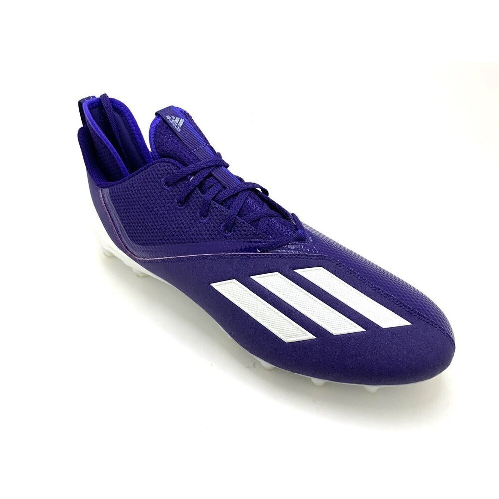 Adidas Men's Adizero Scorch Football Cleats Purple White Lace Up FX4253 Size 15 - Picture 3 of 12